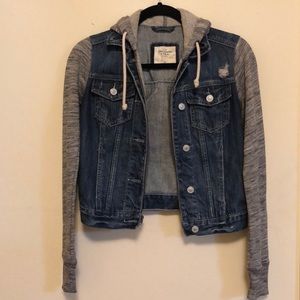 Abercrombie and Fitch denim jacket sweatshirt